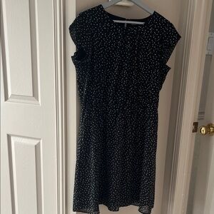 Reitmans Black Dress with White Dots